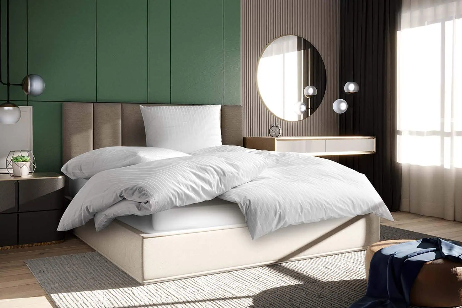 imagebild-6/24mm-streifensatin-hotelbettwaesche-weiß-modern