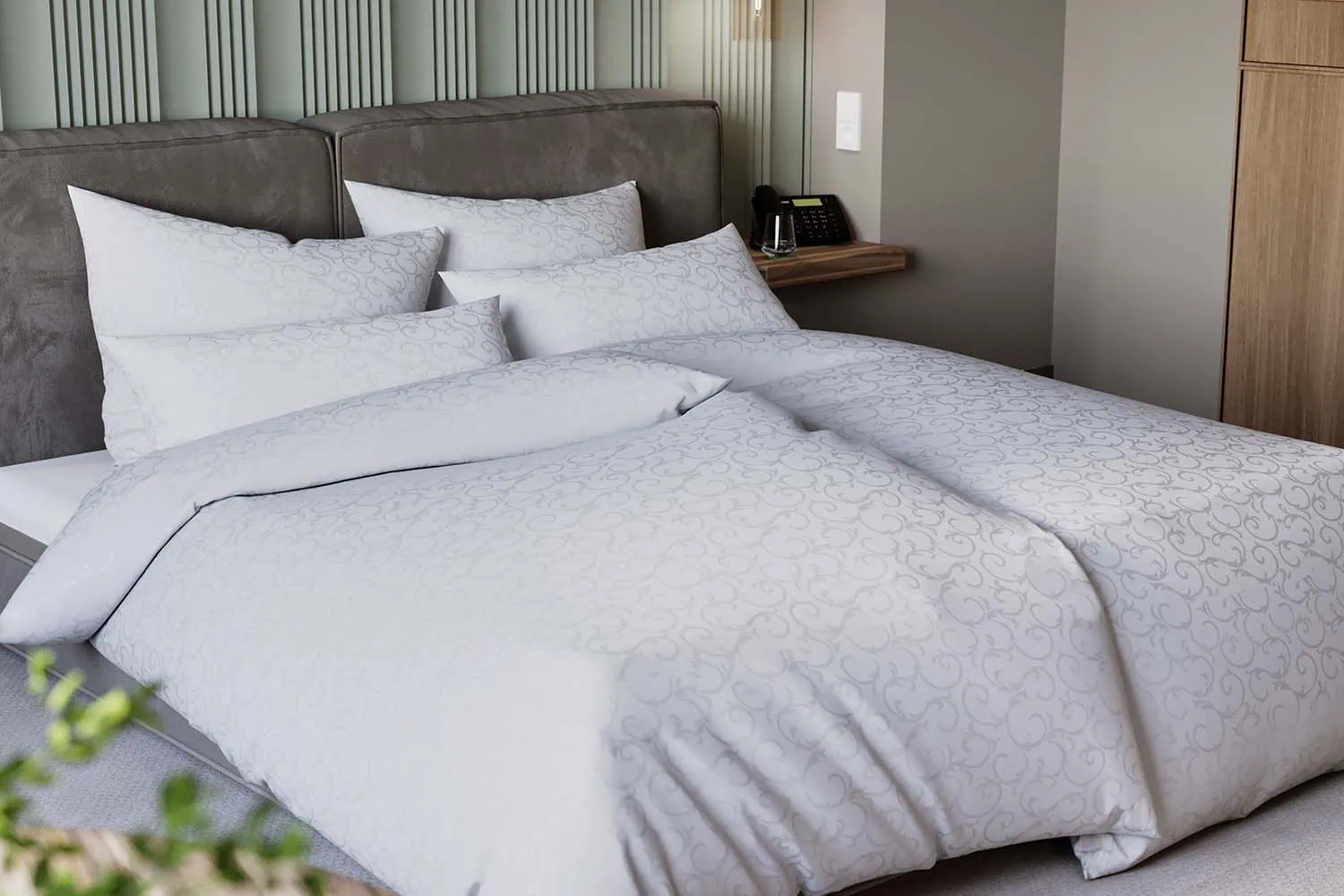 Millieubild-detail bettwaesche-hotellerie-jacquard-floral