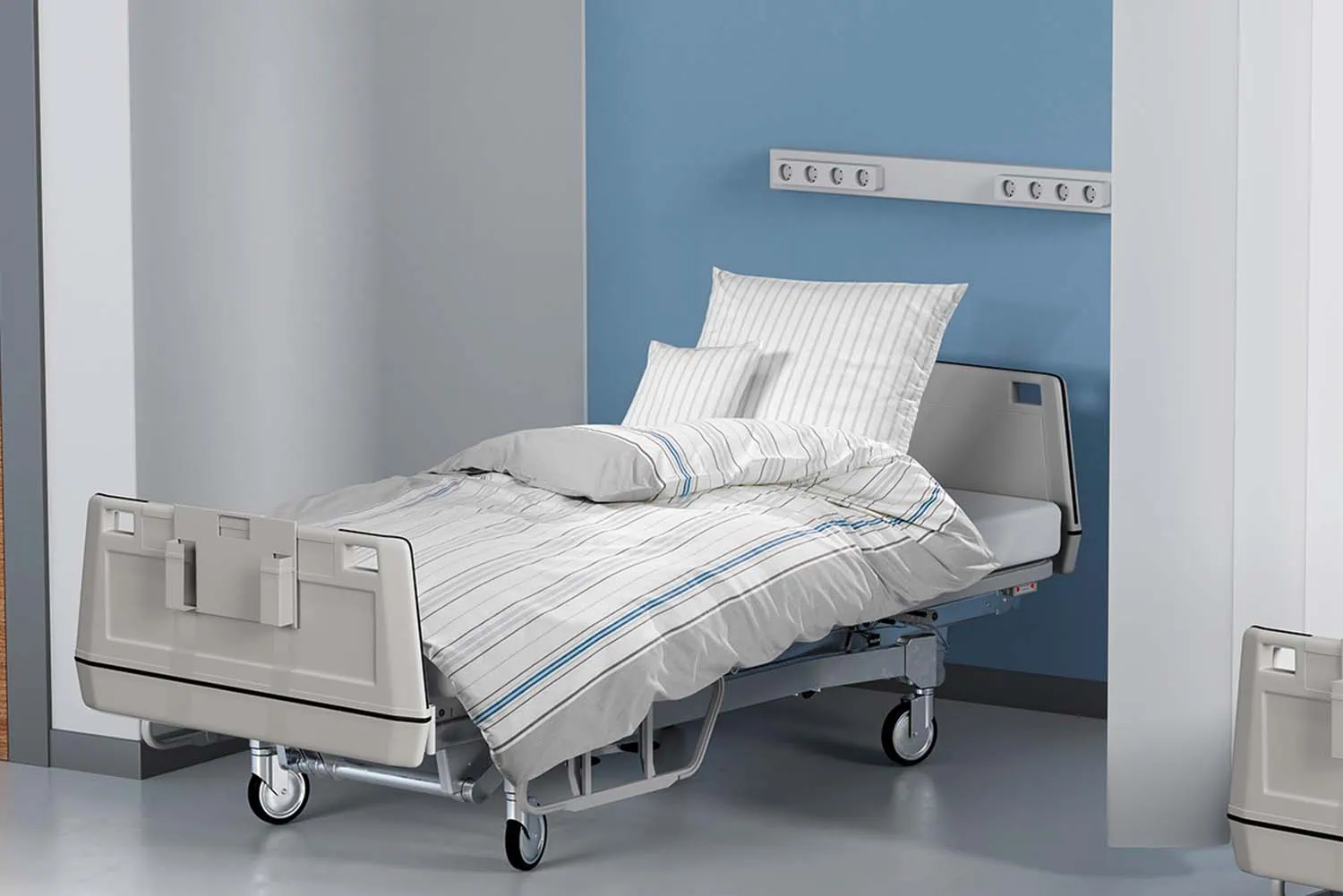 Millieubild-bettwaesche-gesundheitswesen-malmoe-blau_krankenhauswaesche